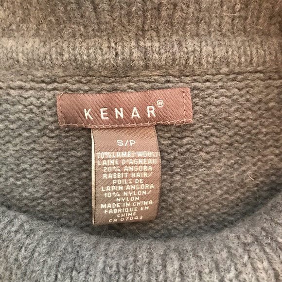 Lambswool unique gray grey sweater cowl - Picture 2 of 3